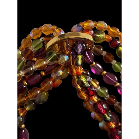 Joan Rivers Czech Glass Beaded Necklace 22" 4 Strand Multicolored NWT Jewelry - Picture 8 of 10